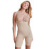 Red Hot Label Open-Bust Mid-Thigh Shaping Bodysuit Beige 3X