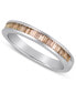 ფოტო #1 პროდუქტის Baguette-Cut Champagne Diamond Ring in Sterling Silver (1 ct. t.w.)