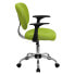 Фото #1 товара Mid-Back Apple Green Mesh Swivel Task Chair With Chrome Base And Arms