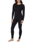 ფოტო #3 პროდუქტის Women's Ribbed Crewneck Long-Sleeve Top