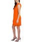 Women's Eyelet Mock-Neck Shift Dress