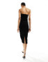 Фото #3 товара Noisy May Tall velvet bandeau midi dress in black