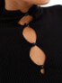 Фото #3 товара Mango button front jumper in black