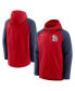 Фото #1 товара Men's Red and Navy St. Louis Cardinals Authentic Collection Full-Zip Hoodie Performance Jacket