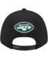Фото #4 товара Men's Black New York Jets Top Visor 9FORTY Adjustable Hat