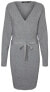 Фото #5 товара Women´s Dress Regular Fit VMHOLLYREM LS V-NECK DRESS GA NOOS 10269251 Medium Grey Melange
