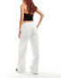 Weekday Jamie linen mix workwear trousers in white