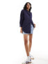 Stradivarius beach shirt in navy M - фото #7