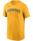 Фото #2 товара Men's Christian Yelich Gold Milwaukee Brewers Name Number T-shirt