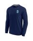 Фото #2 товара Men's and Women's Deep Sea Blue Seattle Kraken Super Soft Long Sleeve T-shirt