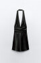 Satin halter dress