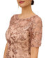 ფოტო #3 პროდუქტის Petite Sequin Embroidered Boat-Neck Dress