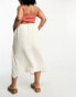 Фото #6 товара Vero Moda Curve wrap tie midi skirt in white