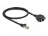 Delock Network Extension Cable S/FTP RJ45 plug to RJ45 jack Cat.6A 50 cm black - 0.5 m - Cat6a - S/FTP (S-STP) - RJ-45 - RJ-45