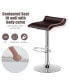 Фото #9 товара Set of 2 Swivel Bar Stool PU Leather Adjustable Bar Chair