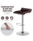 Set of 2 Swivel Bar Stool PU Leather Adjustable Bar Chair