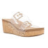 Фото #2 товара Corkys Main Squeeze Clear Rhinestone Wedge Womens Clear Casual Sandals 41-0265-