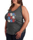 ფოტო #3 პროდუქტის Trendy Plus Size USA Graphic Tank