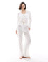 Фото #2 товара Esmee beach long sleeve tie front textured sheer shirt co-ord in white