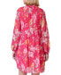 Фото #2 товара Women's Printed Pleated Chiffon Dress