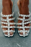 RHINESTONE CAGE SANDALS