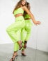 ASOS EDITION tapered trouser in neon lime sequin