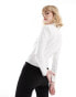 Фото #4 товара Mango zip front shirt in white