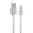 USB Cable to micro USB GEMBIRD CCB-MUSB2B-AMBM-6-S White Silver 1,8 m