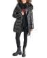 ფოტო #1 პროდუქტის Women's Bibbed Shawl-Collar Packable Shine Puffer Coat