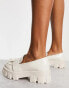 Фото #4 товара Glamorous chunky tassle loafers in off-white