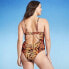 Фото #3 товара Women's Underwire Keyhole One Piece Swimsuit - Shade & Shore Tiger Print 34C