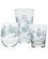 Фото #4 товара Botanical Floral 15-Ounce Stemless Wine Glass Set of 4