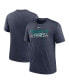 Men's Heather Navy Seattle Mariners Home Spin Tri-Blend T-shirt