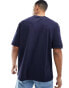 ASOS DESIGN heavyweight oversized t-shirt in navy