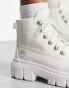 Timberland greyfield fabric boots in white