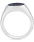 EFFY® Men's Sapphire (1-1/5 ct. t.w.) & White Sapphire (1 ct. t.w.) Cluster Ring in Sterling Silver