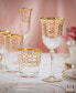 4 Piece Infinity Gold Ring Red Wine Goblet Set