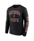 Фото #2 товара Men's Black Arizona State Sun Devils Distressed Arch Over Logo Long Sleeve T-shirt