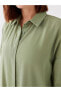 LCW Grace Düz Kısa Kollu Keten Görünümlü Kadın Gömlek Elbise