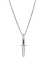 ფოტო #1 პროდუქტის Men's Cubic Zirconia Sword 24" Pendant Necklace in Stainless Steel