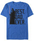 ფოტო #1 პროდუქტის Men's Star Wars Darth Vader Best Dad Ever Tonal Short Sleeve T-shirt