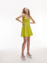 Фото #7 товара Topshop channeled mini dress in chartreuse