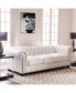 Alexandon Leather Chesterfield Tufted Sofa with Roll Arm