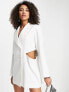 Kyo The Brand cut out side boxy blazer dress in white