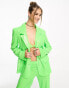 Фото #1 товара Annorlunda sequin oversized suit blazer in bright green