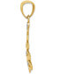 ფოტო #2 პროდუქტის Two-Tone Modern Christmas Tree Charm Pendant in 14k Gold