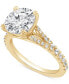 ფოტო #1 პროდუქტის Certified Lab Grown Diamond Split Shank Engagement Ring (3-3/8 ct. t.w.) in 14k Gold