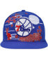 ფოტო #3 პროდუქტის Men's Royal Philadelphia 76ers Hardwood Classics Asian Heritage Scenic Snapback Hat