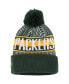 ფოტო #2 პროდუქტის Youth Boys Green Green Bay Packers Striped Cuffed Knit Hat with Pom