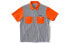 Фото #1 товара Supreme x Ben Davis 联名款 FW19 灰橙拼色工装短袖衬衫 男女同款 / Рубашка Supreme x Ben Davis FW19 SUP-FW19-398